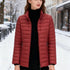 Leichte Daunenjacke Damen | Flaches Volumen Warm